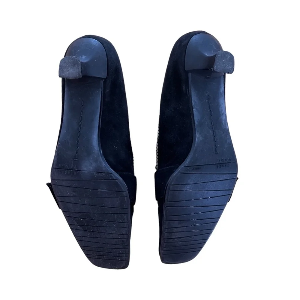 Vintage Stuart Weitzman Suede Square Toe Loafers - Picture 6 of 9